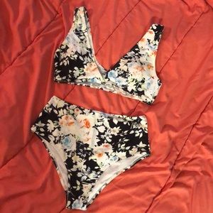 NWOT Floral Print High Waisted Bikini from Cupshe